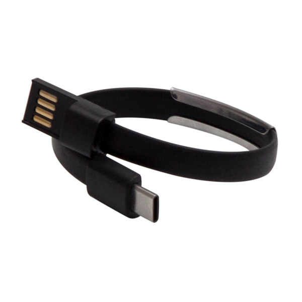 Wristlie bracelet-shaped type C USB, black photo