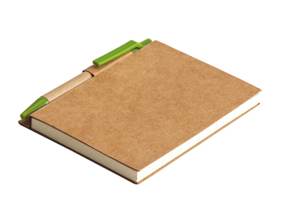 Taccuino ecologico a righe con penna