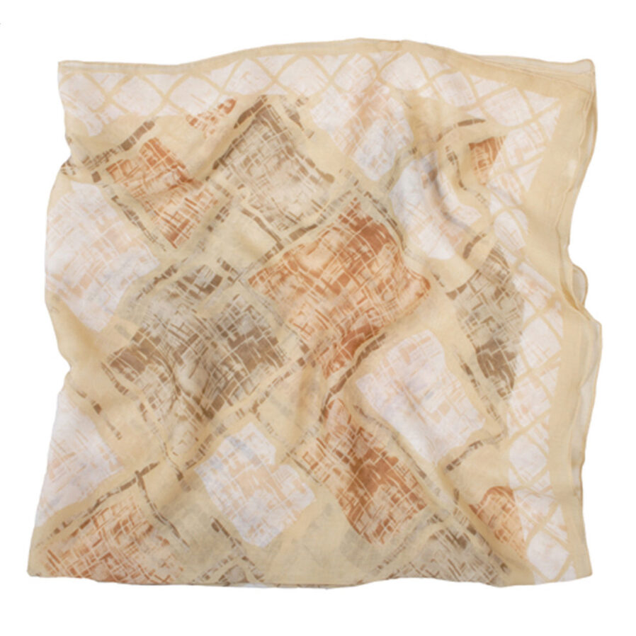 Sciarpa donna, 90x90, marrone Detty