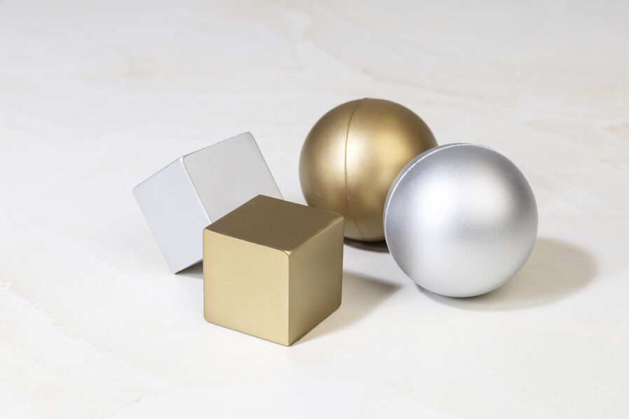 Cubo antistress metallizzato Cubix Shine