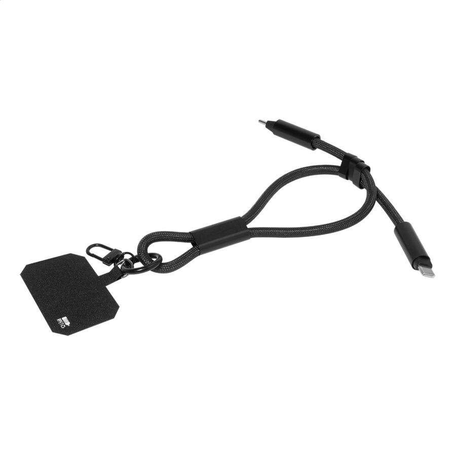Cavo da 60 W con braccialetto portacellulare in RPET CuffCharge